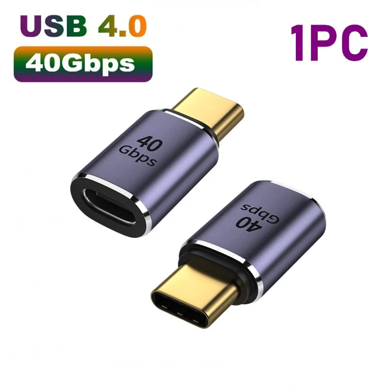 PD 100W USB 40 Gbps Terrain de données USB 4.0 Thunderbolt 4 Type C Male vers le connecteur féminin Extenseur pour les ordinateurs portables du téléphone mobile