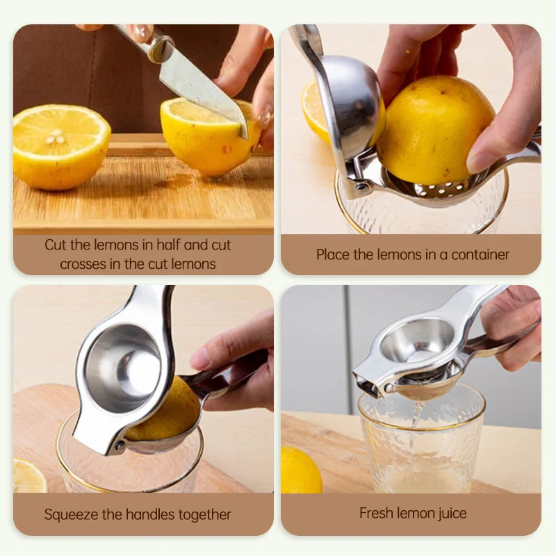 Lemon Squeezer Durable Stainless Steel Juice Processor Pomegranate Orange Lemon Sugar Cane Fruit Pressing Kitchen Tools