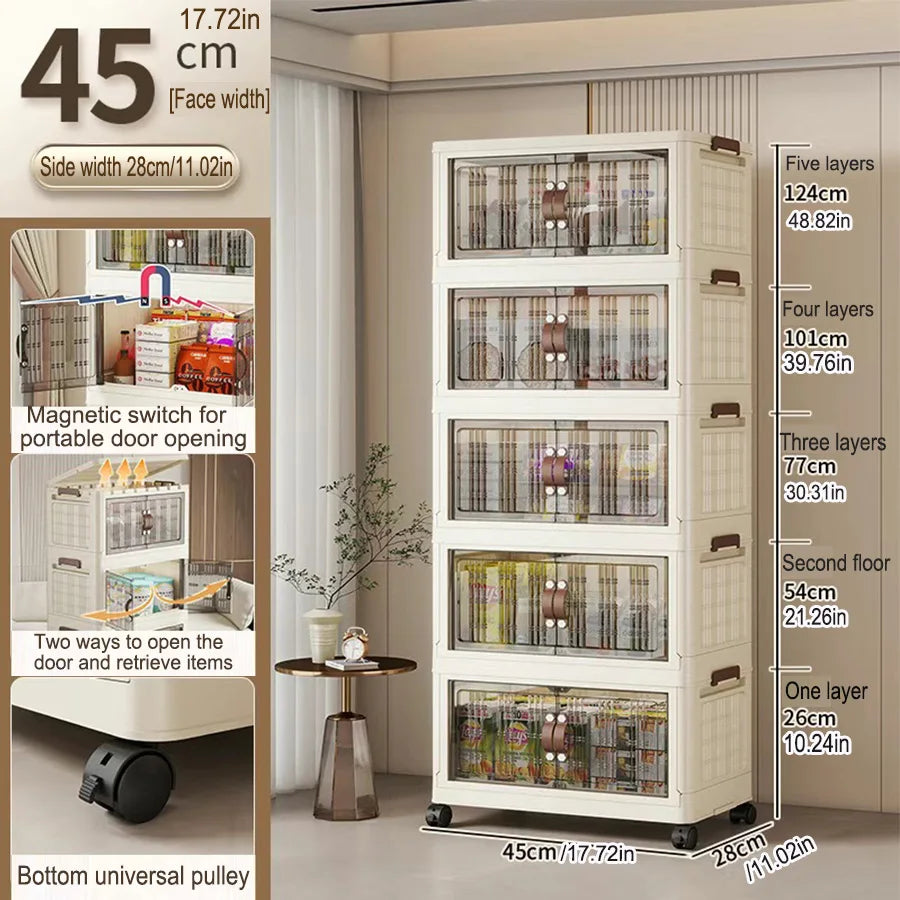 Armoire de rangement de rangement à pliage multifonction de grande capacité Organisateur de placard à poussière Boîtes de rangement faciles à installer