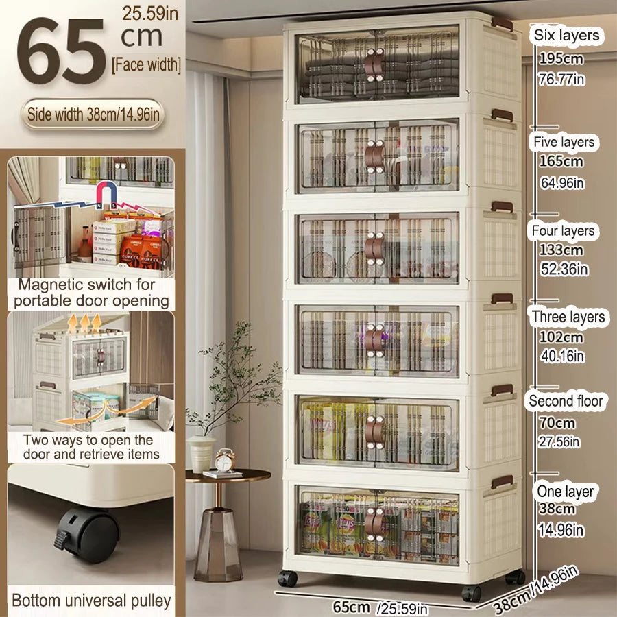 Armoire de rangement de rangement à pliage multifonction de grande capacité Organisateur de placard à poussière Boîtes de rangement faciles à installer