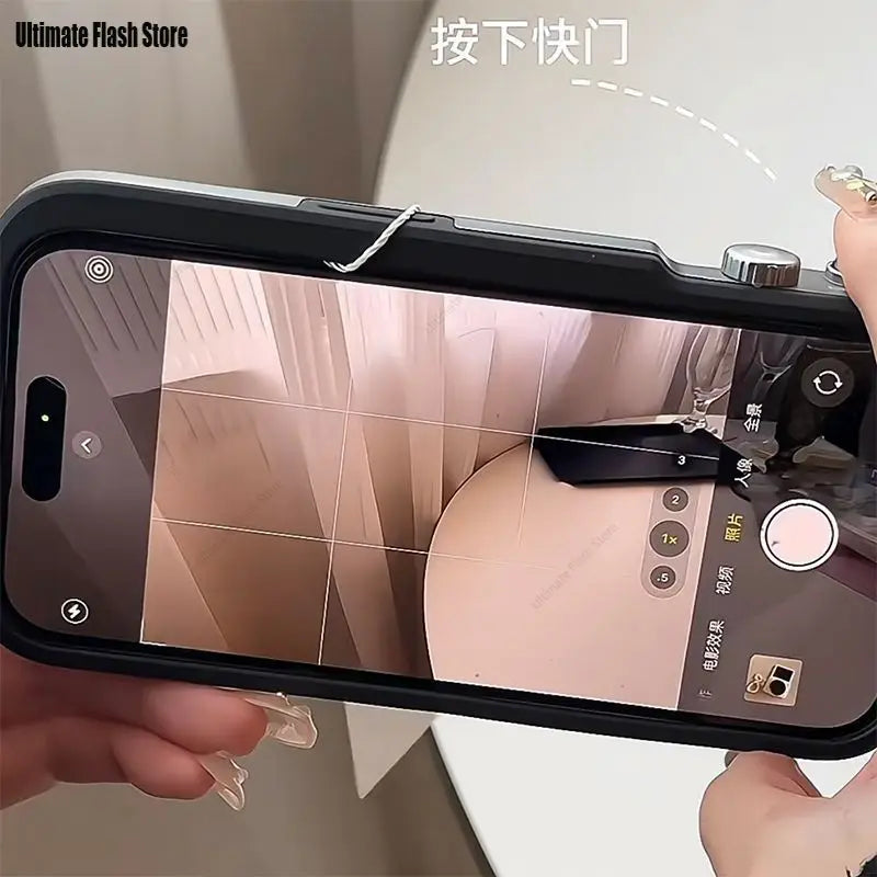 All-in-one camera phone case for iPhone 16 15 Pro 14 13 12 11 with mirror magnetic suction Bluetooth connection protective case