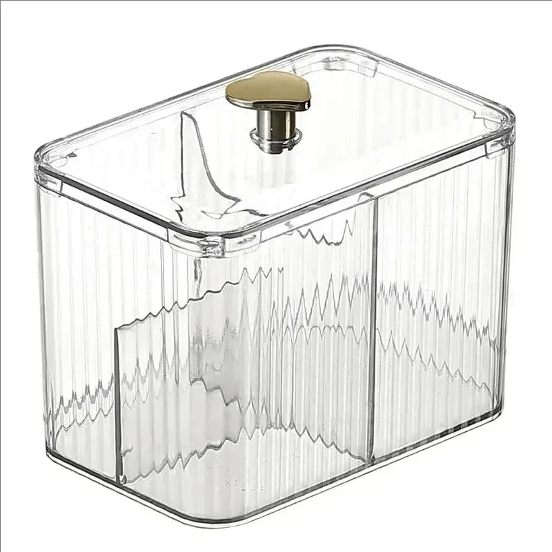 Acrylic Swabs Cosmetic Organizer Storage Box Desktop Dust-Proof Makeup Removal Cotton Lipstick Cosmetics Organization Holder