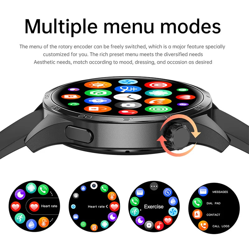 Pour Huawei GT5 Pro GPS NFC Smart Watch Men 360 * 360 AMOLED SCREAT CARD Rate Bluetooth Call IP67 imperméable Homme Smartwatch 2025