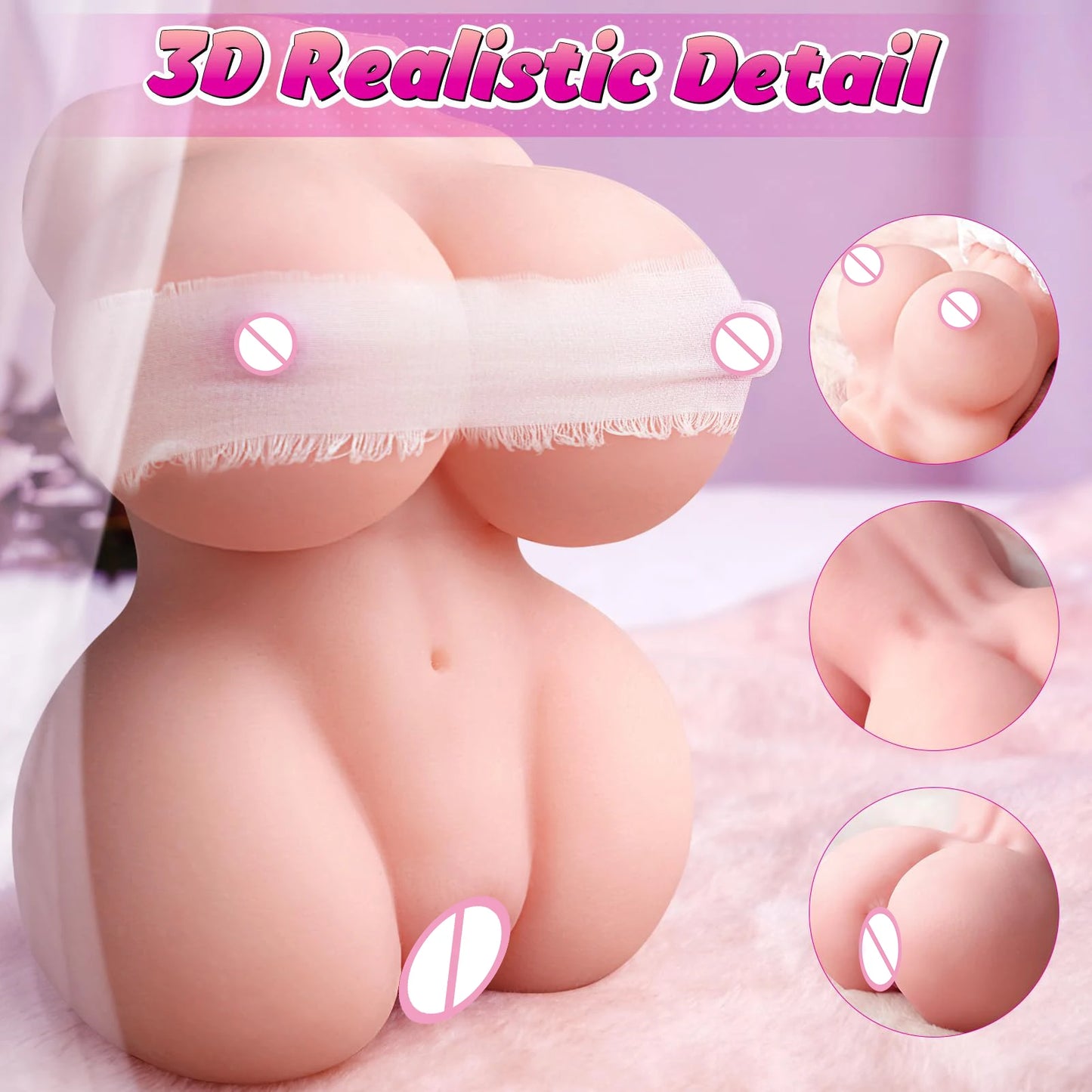Heseks mini-sexe poupée réaliste poche chattes pour adultes toys pour hommes masturbateur mâle tpe seins vagin texturé sexes poupées 18+