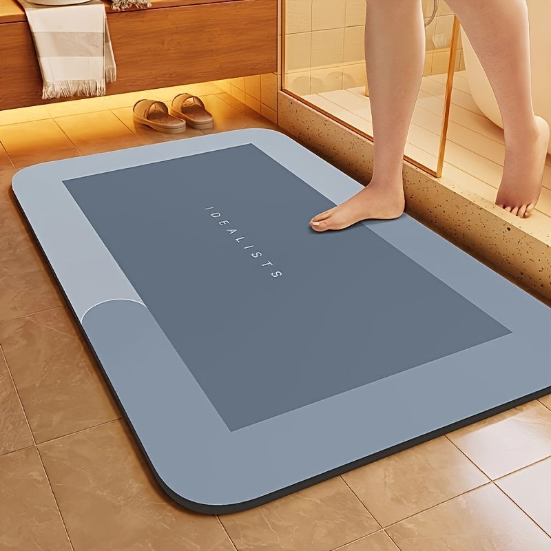 Super Absorbent Diatom Mud Bathroom Mat - Quick-Drying, Non-Slip Water-Absorbing Floor Mat, Soft And Comfortable, Suitable for Bathrooms, Showers, Laundry Rooms, Bedrooms, Living Rooms, Door Mats, Kitchen Mats, Machine Washab
