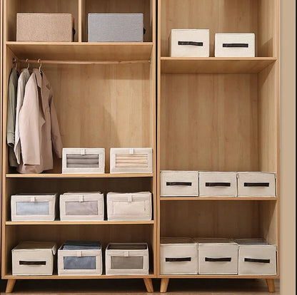 1pcs Pantalons Boîte de rangement Organisateurs d'organisateurs d'armoires et de tiroirs Boîtes pliables en tissu pour l'organisation de la garde-robe de chambre à coucher à la maison
