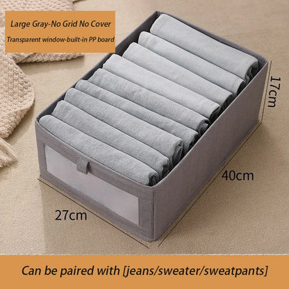 1pcs Pantalons Boîte de rangement Organisateurs d'organisateurs d'armoires et de tiroirs Boîtes pliables en tissu pour l'organisation de la garde-robe de chambre à coucher à la maison