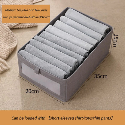 1pcs Pantalons Boîte de rangement Organisateurs d'organisateurs d'armoires et de tiroirs Boîtes pliables en tissu pour l'organisation de la garde-robe de chambre à coucher à la maison