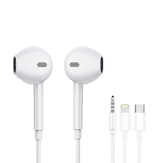Écouteurs câblés d'origine pour iPhone 16/15/14/13/12/11 Pro Max 7/8Plus XR/XS/X IPAD EARBUDS ENVERTUR