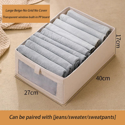 1pcs Pantalons Boîte de rangement Organisateurs d'organisateurs d'armoires et de tiroirs Boîtes pliables en tissu pour l'organisation de la garde-robe de chambre à coucher à la maison