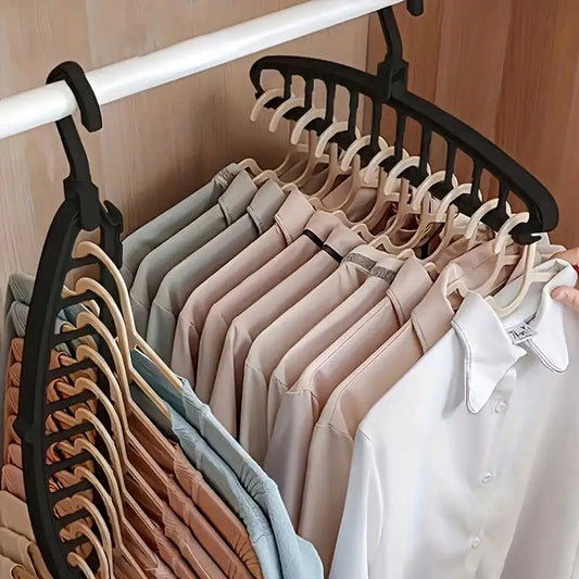 Pliage de vêtements multi-trous cintre non glissée rack de stockage espace sauvegarde de vêtements de vêtements organisateurs pour le pantalon de jean armoire écharpe
