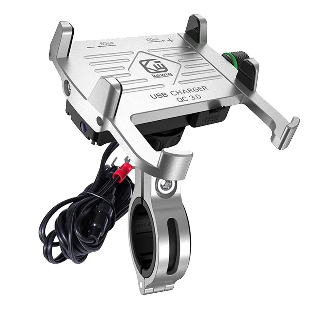 Porte-téléphonie de moto avec QC3.0 3A USB Chargeur rapide Motorcycle de moto supporte pour iPhone 13 12 XS Max Samsung S10 S9