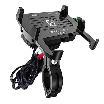 Porte-téléphonie de moto avec QC3.0 3A USB Chargeur rapide Motorcycle de moto supporte pour iPhone 13 12 XS Max Samsung S10 S9