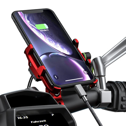 Porte-téléphonie de moto avec QC3.0 3A USB Chargeur rapide Motorcycle de moto supporte pour iPhone 13 12 XS Max Samsung S10 S9