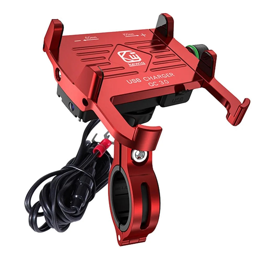 Porte-téléphonie de moto avec QC3.0 3A USB Chargeur rapide Motorcycle de moto supporte pour iPhone 13 12 XS Max Samsung S10 S9