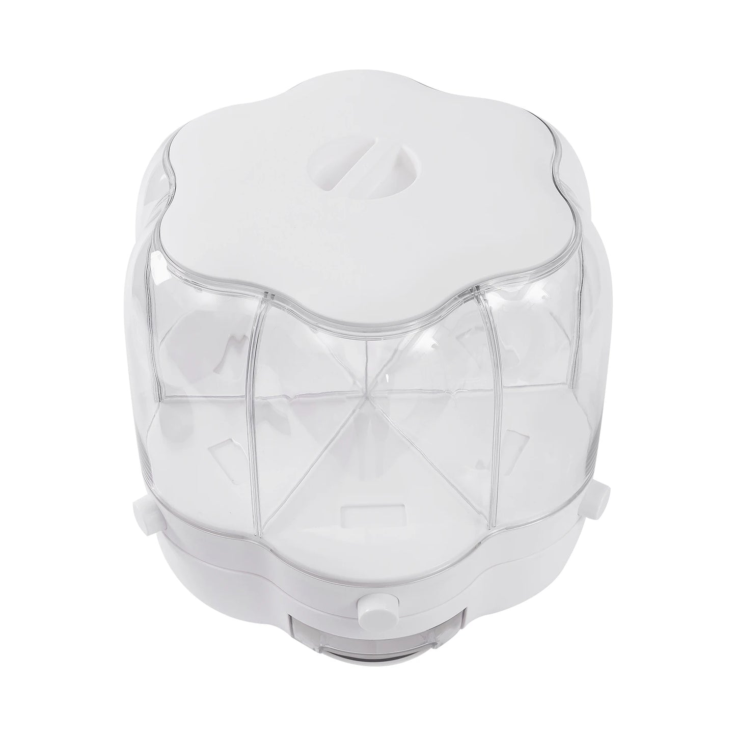 Riz rotatif à 6 grilles et distributeur d'aliments secs avec becs d'entonnoir, boîte insectif