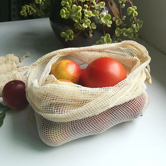 1PC Sacs de légumes réutilisables Cuisine Fruits et légumes Sacs en filet