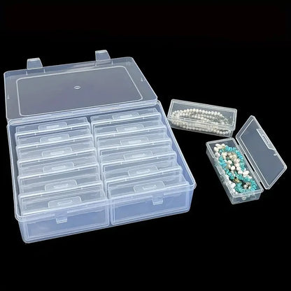 Boîte de stockage rectangulaire. Convient pour l'artisanat, les perles, les bijoux et les petits articles, équipés de partitions.