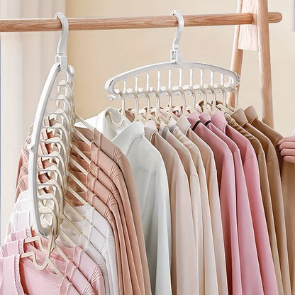 Pliage de vêtements multi-trous cintre non glissée rack de stockage espace sauvegarde de vêtements de vêtements organisateurs pour le pantalon de jean armoire écharpe