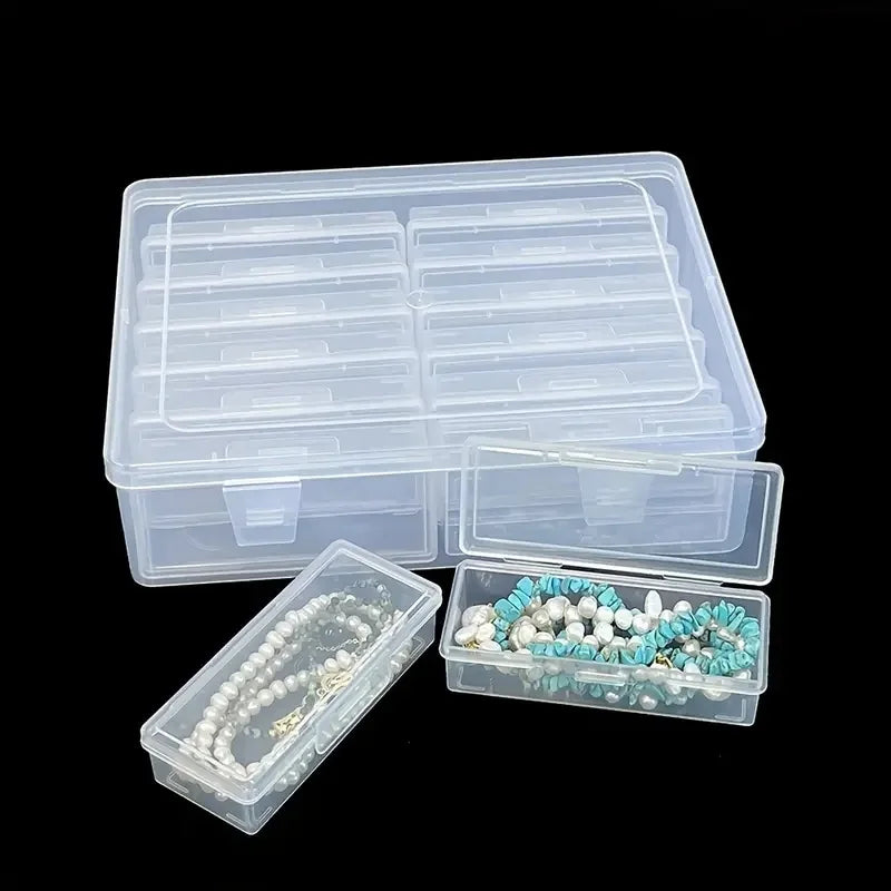 Boîte de stockage rectangulaire. Convient pour l'artisanat, les perles, les bijoux et les petits articles, équipés de partitions.