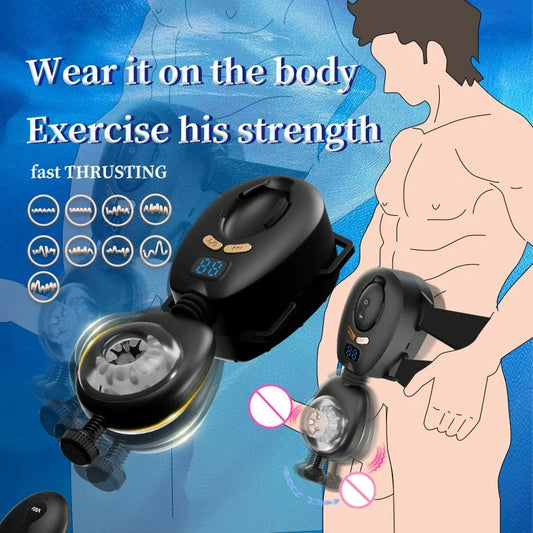 Télécommande masturbatrice masculine à distance portable Automatique sucer la poussée Masturbator vibrant pour hommes Stroker Adult Sex toys