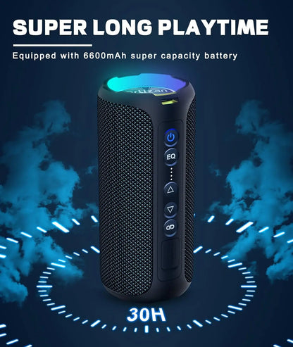 Ortizan Bluetooth Enceintes 40W Bass de basse améliorée portable en extérieur sans fil 30hrs IP7 Tre-shorre de douche imperméable Bluetooth 5.3