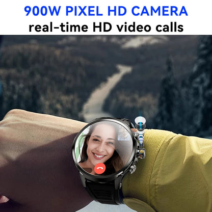 5G/4G Android 9.0 Smart Watch 1,95 pouces AMOLED 1880mAh Batterie 900W Caméra 8 Go + 128 Go RAM GPS WiFi Google App Download SmartWatch