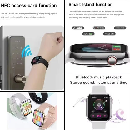New Watch 10 Smart Watch Men Température corporelle BT Appelez NFC toujours exposée