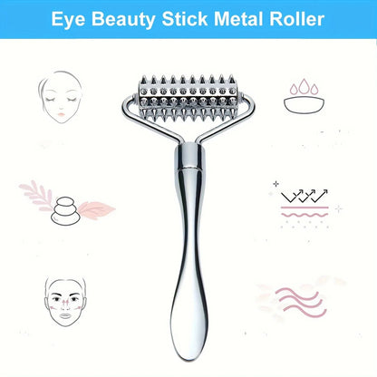 Masseur pour le visage Full Body Beauty Spa Skin Care Tools Acupressure Masser en acier inoxydable Massage du visage Rouleau Gua Sha Tool