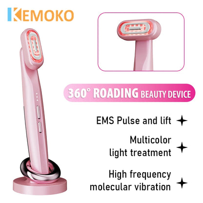 360 ° Face Eey Beauty Care Device Microcurrent 4 in1 Bleu rouge Light Facial Louting Wand Eye Massageur Skin Restanding Anti Wrinkle