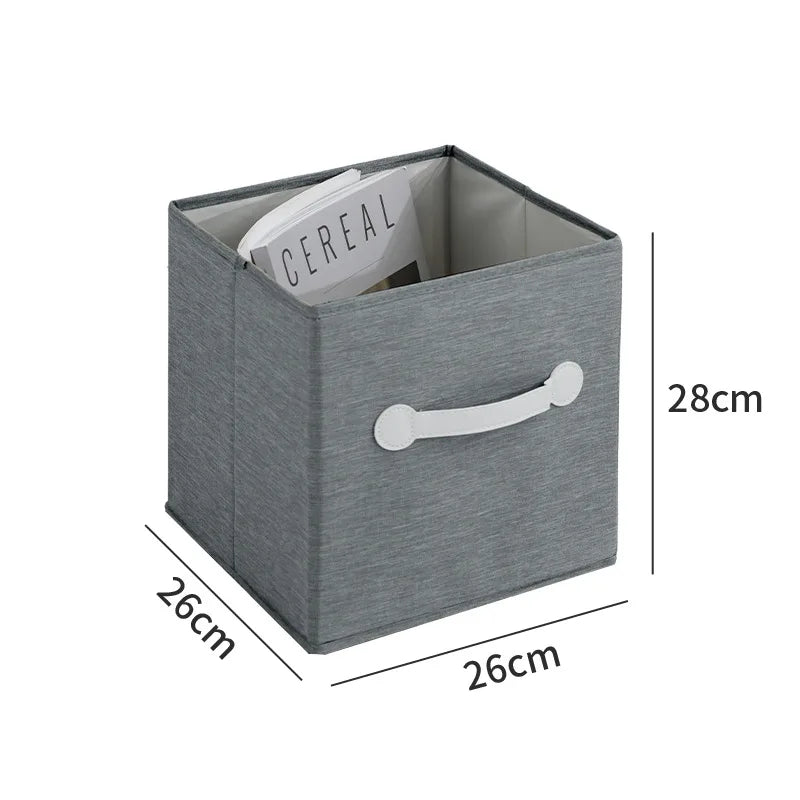 Boîte de rangement à domicile Tissu à chambre pliante Boîte de rangement de jouets Organisation et bureau de maison de rangement