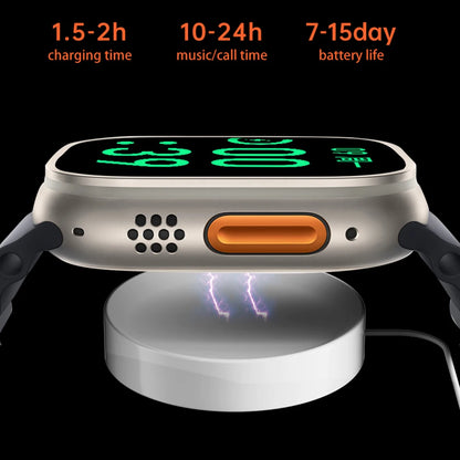 Pour Apple Smart Watch 10 Ultra X 3 Pro Max Gen2 49 mm AMOLED SMARTWATCH RACHAGE RATIFIQUE CHARGE WIRE SANS MEN FEMMES POUR SPORT