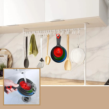 3Pcs/Set With 3 Size Kitchen Funnel Silicone Folding Telescopic Funne Powder Liquid Wide Mouth Jam Funnel Kitchen Utensils