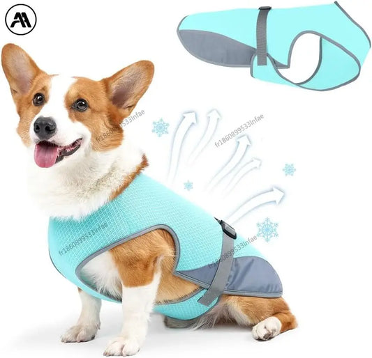 Dog Cooling Vest Lightweight Breathable Heatstroke Prevention Adjustable Pet Cool Vest for Summer Outdoor Activity Dogs Supplies
