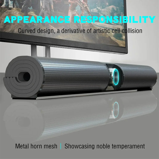 BS-55 100W Bluetooth 5.3 Bouton de volume Sound Wireless Computer Endeurs Choquant Bass surround Sound RVB Light Support USB/AUX