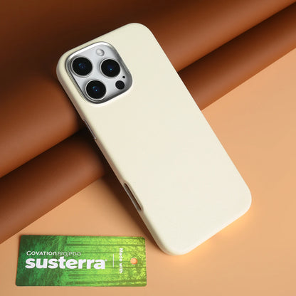 Étui de téléphone en cuir bio en cuir bio de luxe pour l'iPhone 16 Pro Max 15pro 14 13pro 14promax Wireless Magsafe Back Shell Capa