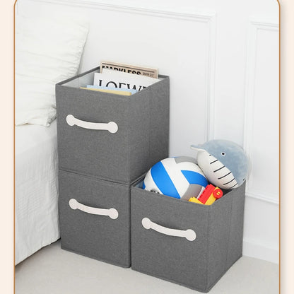 Boîte de rangement à domicile Tissu à chambre pliante Boîte de rangement de jouets Organisation et bureau de maison de rangement