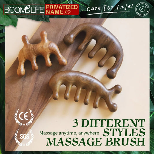 Sandalwood Nose et visage Masseur facial Massageur Massage Massage Brosse des cheveux Femmes Spa Anti cellulite Neck Skin Soins en bois Pouigt Beauty Tool