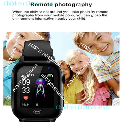 Kids Smart Watch SOS GPS Emplacement VIDEO VIDEO CARD SIM pour les enfants Smartwatch Camera APPLICER WORT pour les filles garçons