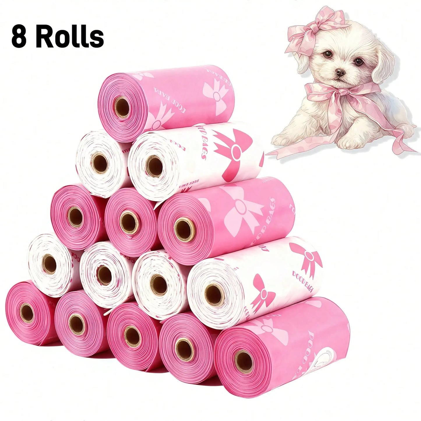 3/6/10/12 Rolls 180 Count Sacs de merde de chiens super épaisses, polyéthylène à l'épreuve des fuites adapté aux chats et aux chiens, aux fournitures de nettoyage pour animaux de compagnie