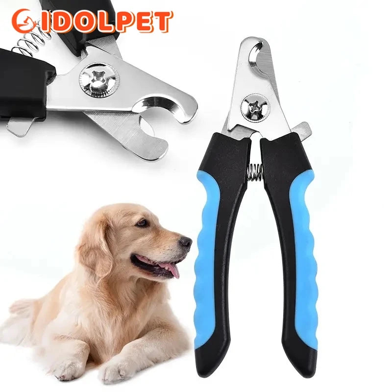 Clipper à ongles d'animaux de compagnie professionnel avec gardien de sécurité Ciseaux en acier inoxydable chien pour chats pour la griffe