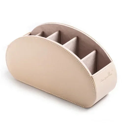 5 Organisateur en cuir PU Grid Télécommande Télétéopitace et porte-télévision Box de rangement Brosse Cosmetics