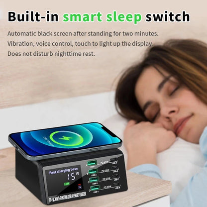 Chargeur sans fil 110W 8 ports USB Téléphone Chargers Station de charge rapide QC3.0 PD3.0 Charge rapide pour iPhone 14 13 Xiaomi Samsung