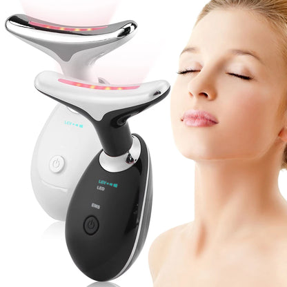 Neck Beauty Device 3/7 modes légers de la peau serrage et outil de levage Masseur de visage électrique portable pour les soins de la peau