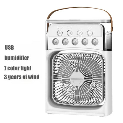 3 po en 1 ventilateur climatiseur ménage petit refroidisseur d'air LED LED LEMILLE PORTABLE HUMIDIFICATE