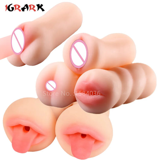 Vagin réaliste anal de la gorge profonde chatte artificielle masturbatrice mâle mâle doux silicone pipe tasse de sexe toys pour hommes jeux adultes