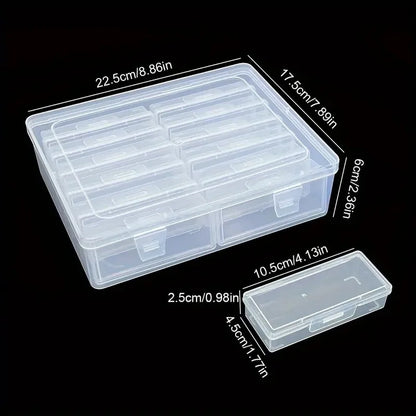 Boîte de stockage rectangulaire. Convient pour l'artisanat, les perles, les bijoux et les petits articles, équipés de partitions.
