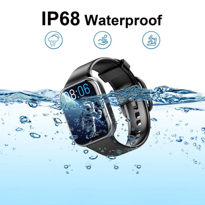 Montre intelligente Nerunsa, 1.69" Montre de fitness à écran tactile HD, 25 modes de sport, tracker de fitness, montre intelligente étanche IP68.