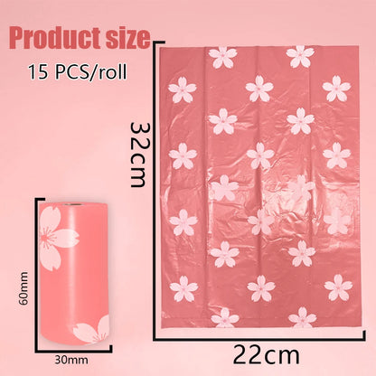 EPI Sac de merde de chien dégradable épaissis à parfum floral Sac de merde pour animaux