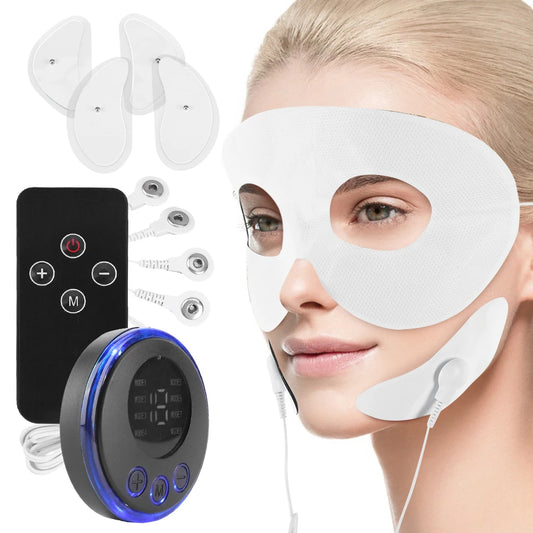 EMS Masseur facial Stimulateur musculaire actuel Stimulateur anti-rides et s'arracher le visage USB charge 8 modes 19 niveaux pour les femmes